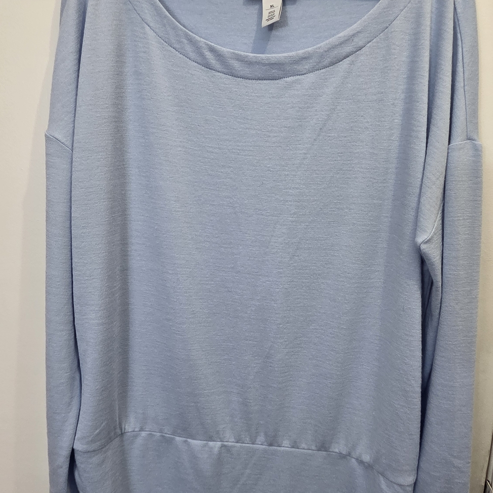 White House Black Market Light Blue Women's Boatneck Top Tunic